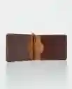 Billetera Clip Leather Goods Café Castaño Oscuro Chevignon
