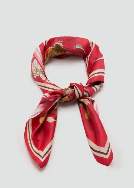 Pañuelo Bloom Rojo Talla 99 Mujer Mango