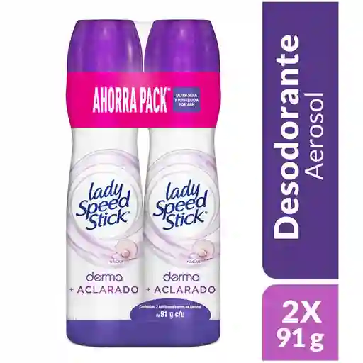 Lady Speed Stick Desodorante Mujer Spray Derma + Aclarado 
