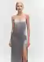 Vestido Tina Plata Talla XS Mujer Mango