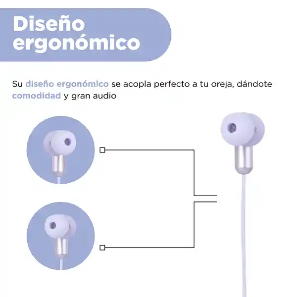 Audífonos 3 Life is For Fun Serie Morado 5 mm Miniso
