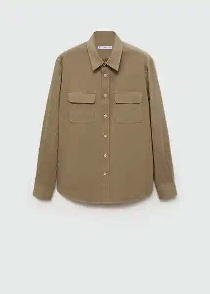 Camisa Chatel Tabaco Talla M Hombre Mango