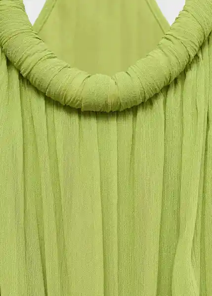 Vestido Ocean Verde Talla S Mujer Mango
