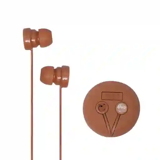 Miniso Audífonos de Cable Con Estuche Grizzly Café H 109