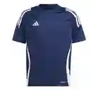 Adidas Camiseta Tiro24 Manga Corta Fútbol de Niño Azul Talla S