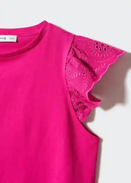 Camiseta Duna Fucsia Talla XS Mujer Mango