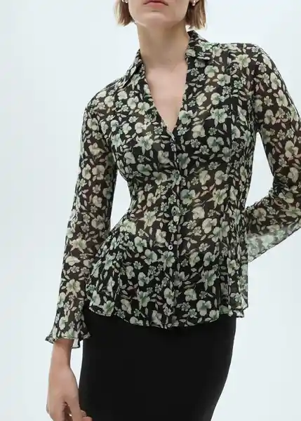 Camisa Briony Negro Talla S Mujer Mango