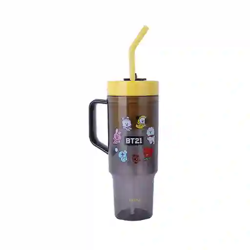 Vaso de Con Pitillo Serie Bt21 Amarillo Miniso