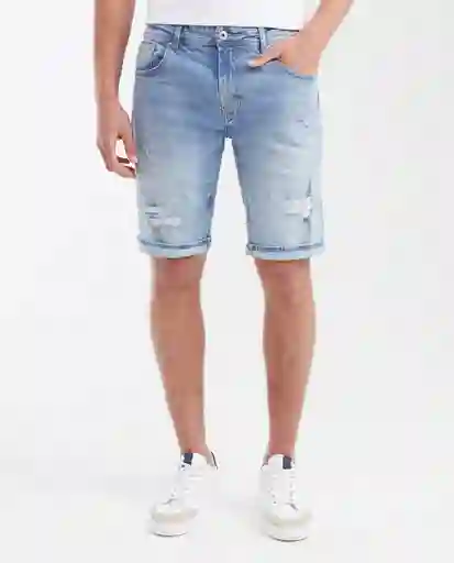 Bermuda Clara Masculino Azul Cristalino Claro Talla 36 Chevignon