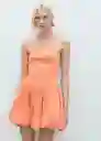 Vestido Rumba Naranja Talla S Mujer Mango