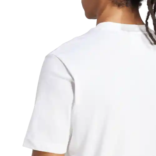 Adidas Camiseta Lifestyle Hombre Blanco Manga Corta Talla L