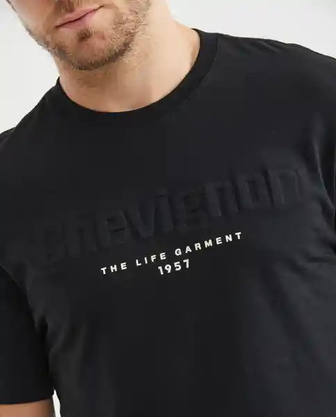 Camiseta Graphic Masculino Negro Sombrío Ultraoscuro L Chevignon