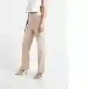  Pantalon Drew Beige Goma Medio Talla 6 Naf-Naf 