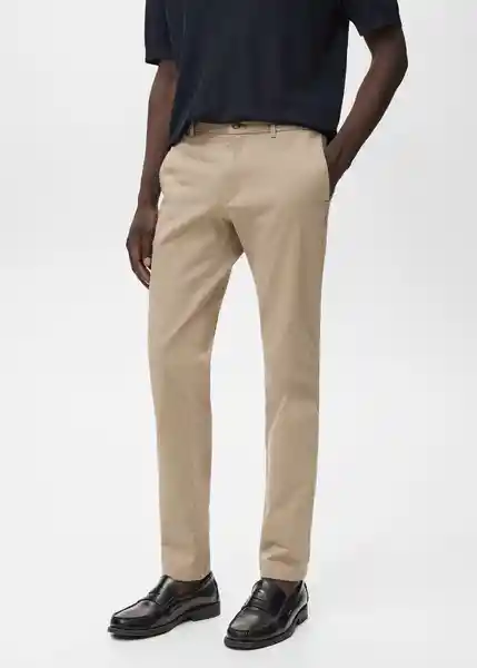 Pantalón Barna Beige Talla 38 Hombre Mango