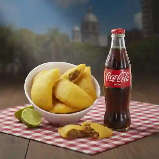 6 Empanadas tipo coctel + gaseosa