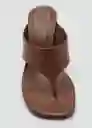 Sandalias Mayo Chocolate Talla 40 Mujer Mango