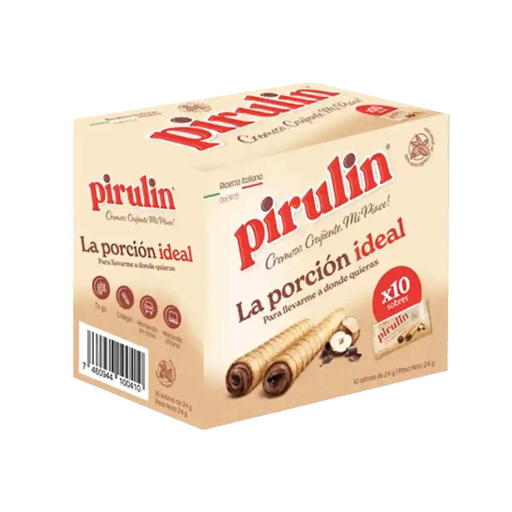 Pirulin Barquillo Relleno Avellana Ideal