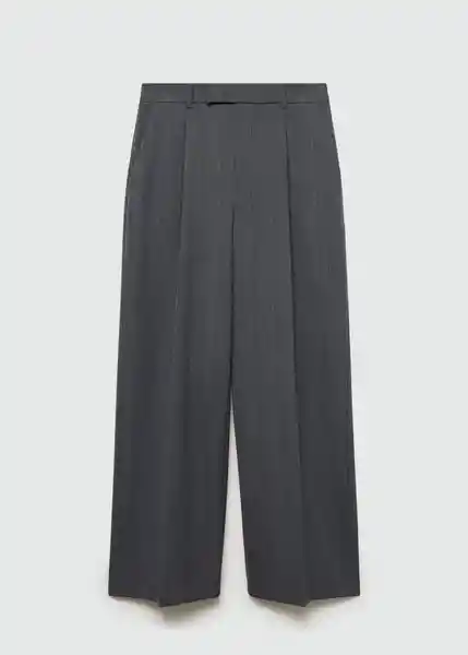 Pantalón Tauro Gris Talla 42 Mujer Mango