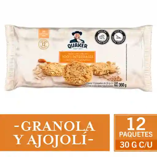 Quaker Galletas Avena ganola 30 g