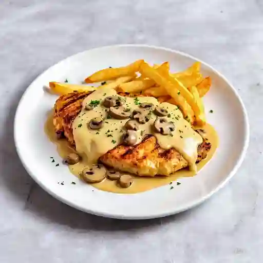 Pechuga en salsa de champinones