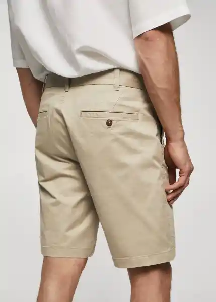 Bermuda Gracia Beige Talla 46 Hombre Mango