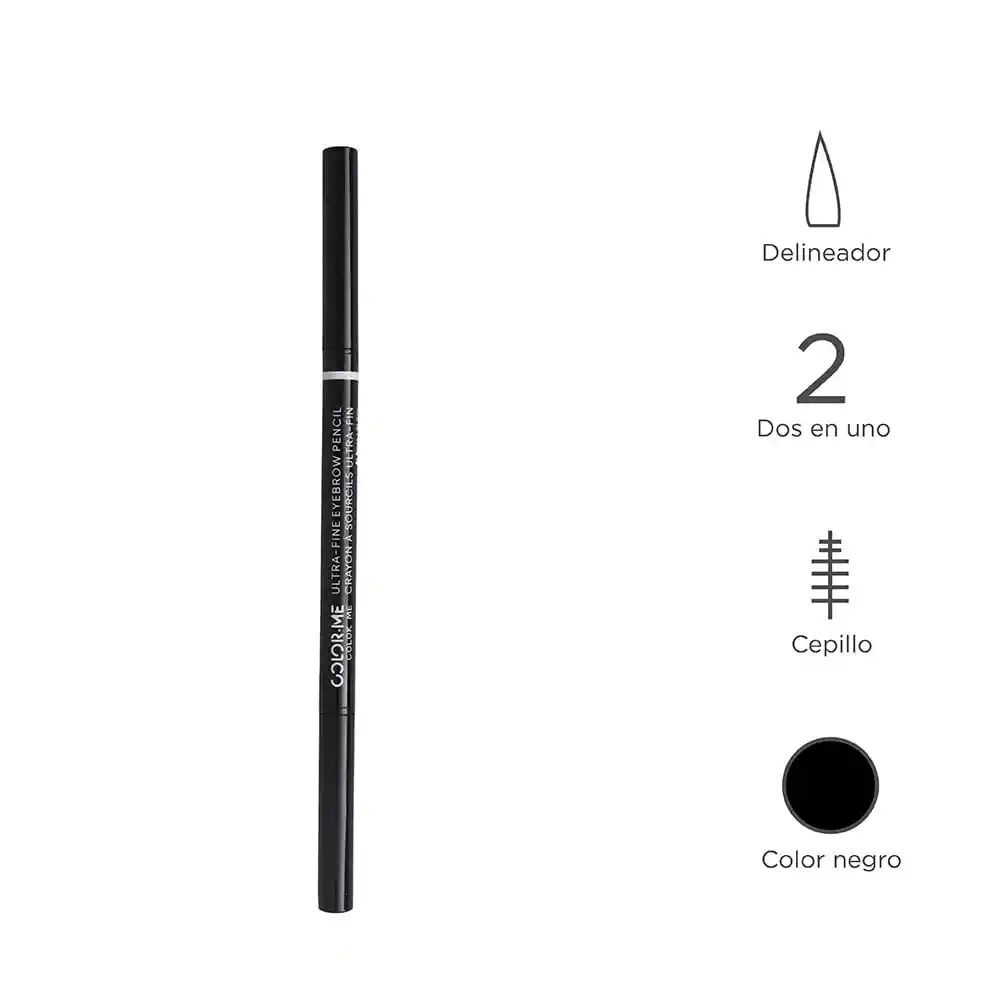 Delineador para Cejas Ultra Fino Color Me Tono 01 Negro Miniso 