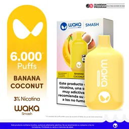 WAKA SMASH Vape Banana Coconut-3% 6000 puff