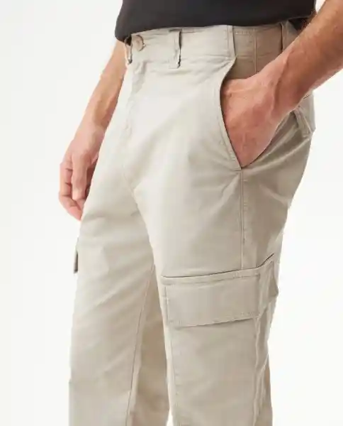 Pantalón Cargo Masculino Crudo Almidón Claro Talla 32 Chevignon
