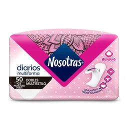 Nosotras Protectores Diarios Dobles Multiestilo