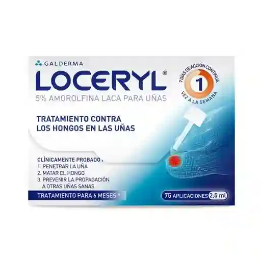 Loceryl Solución (5%) 2.5 mL