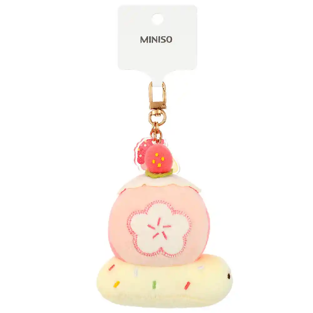 Miniso Llavero Para Mochila Plush Wowo Strawberry Roll Yummy