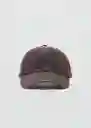 Gorra Stone Chocolate Talla 99 Mujer Mango