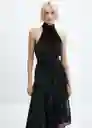 Vestido Adeli Negro Talla XL Mujer Mango