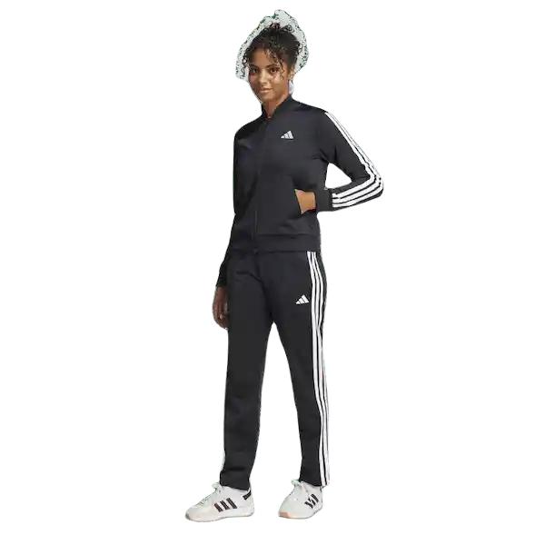 Adidas Buzo Sudadera 3S Tr Ts Lifestyle de Mujer Negro Talla S