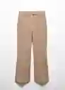 Pantalón Emily Camel Talla 36 Mujer Mango