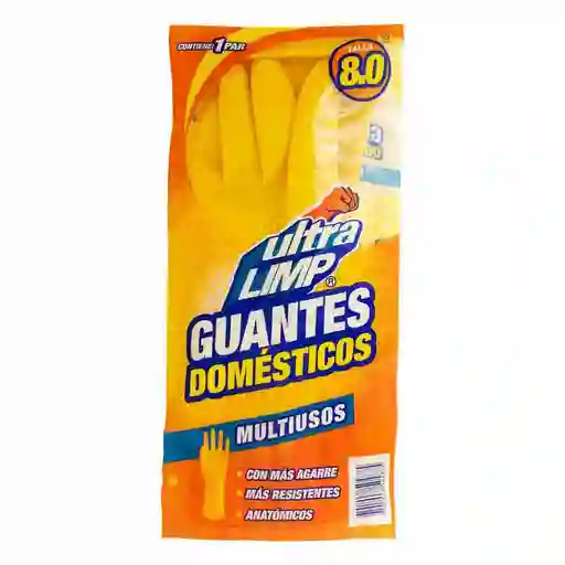 Ultra Limp Guantes Domésticos Amarillos Talla 8