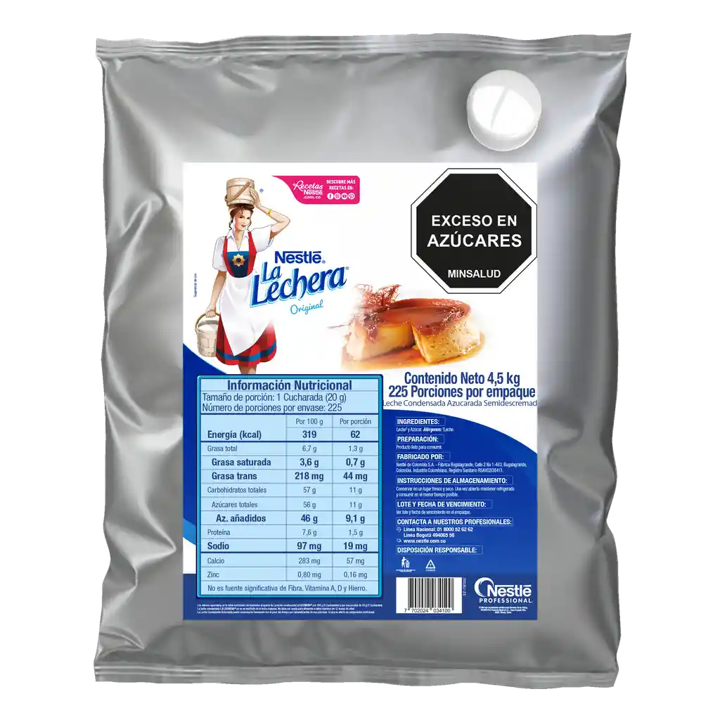 Leche condensada LA LECHERA x 4500g