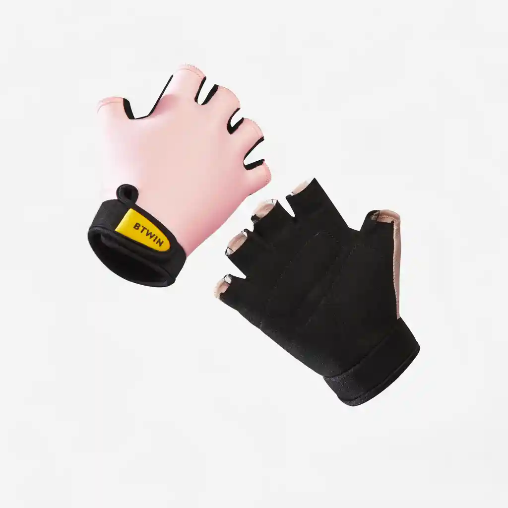 Guantes Sin Dedos Ciclismo Niños Rosa