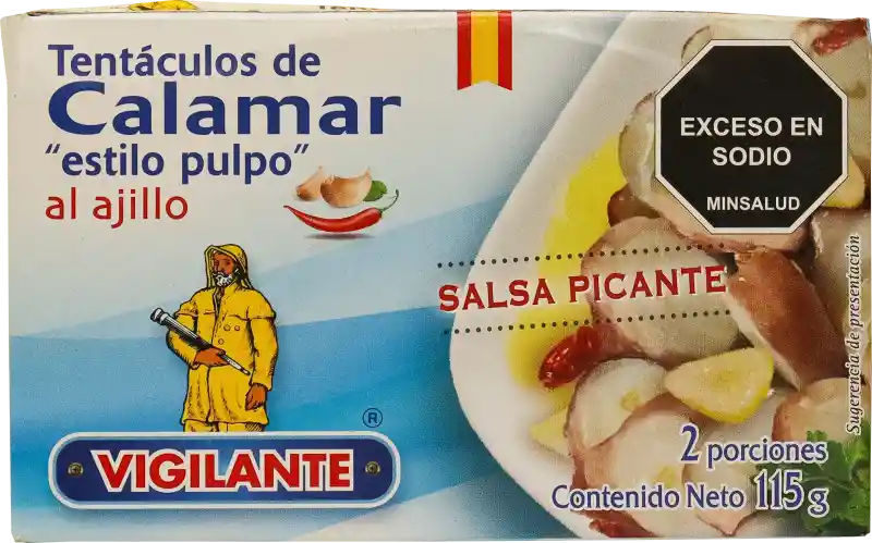 Vigilante Tentáculo de Calamar Estilo Pulpo al Ajillo