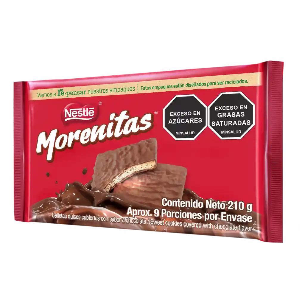 Galletas dulces MORENITAS cubiertas con chocolate 210g