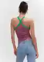 Top Guido Fucsia Talla S Mujer Mango