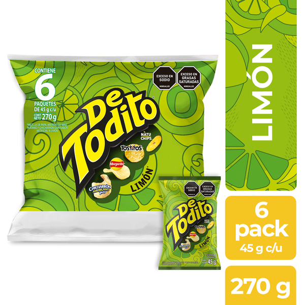 De Todito Pasaboca Paketón Sabor a Limón 270 g