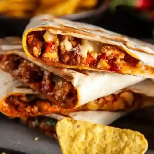 Tortilla queso fundido