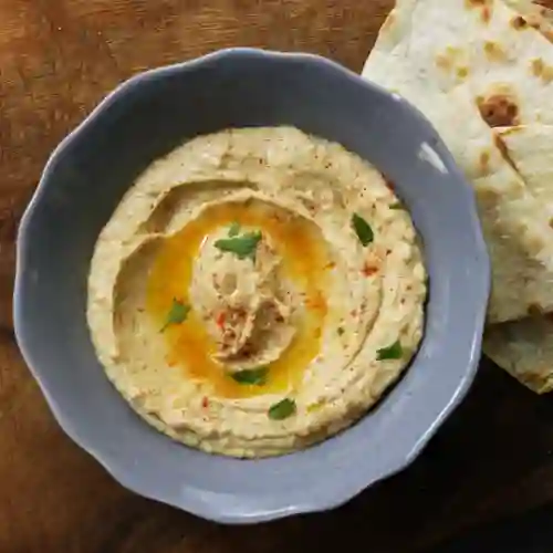 Hummus X 210 Gramos con 4 Porciones de Pan Pit a