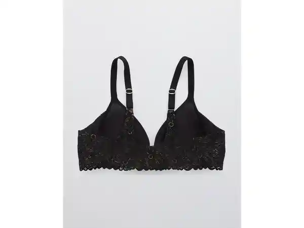 American Eagle Brasier Real Sunnie Aerie Floral Negro 34 C