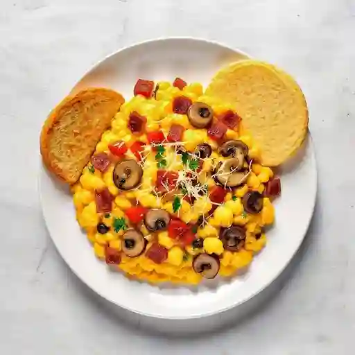 Huevos Tocineta Champinones