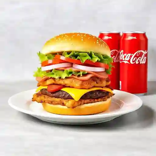 Combo2hamburguesasrancheras+cocacola250