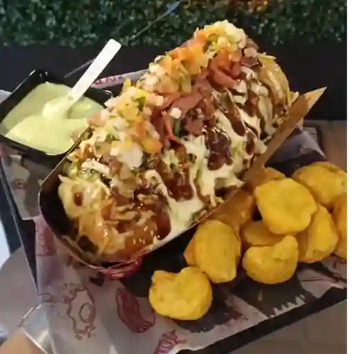 Perro pico e gallo+papas+gaseosa250ml
