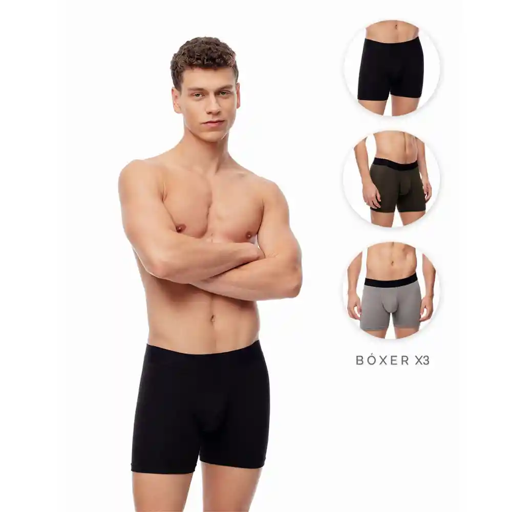 Trio Boxer en Jersey Algodón Masculino Trio Morrison Gef Talla S