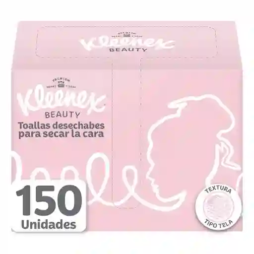 Kleenex Toalla Beauty Para Secar la Cara - 150 Und